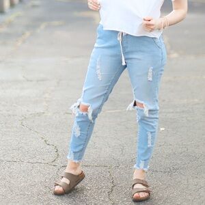 faded ripped jeans